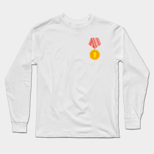 Chili Pepper Medal Long Sleeve T-Shirt by MojoCoffeeTime